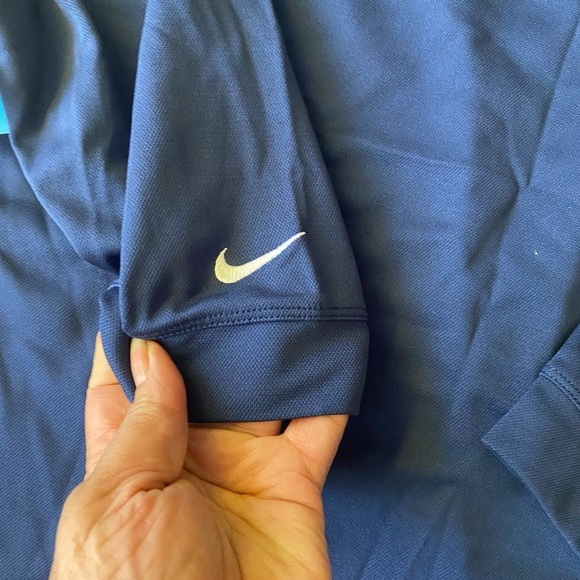 NEW Nike LS Dri-FIT Tech Golf Polo Shirt Men's - XL - Blue - Picture 12 of 13